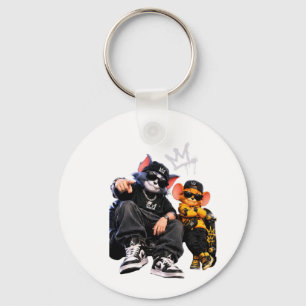 Llavero Cool Hip Hop Animal Pin Button Ropa Urbana