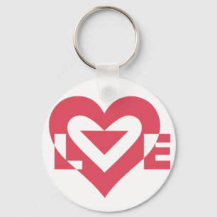 Llavero Cool Love Graphic, Cherry Pink