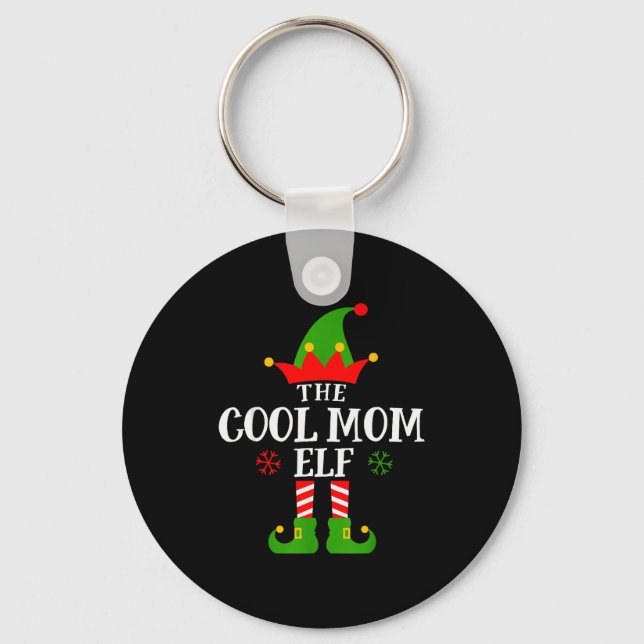 Llavero Cool Mom Elf Funny Matching Family Christmas Pajam (Anverso)