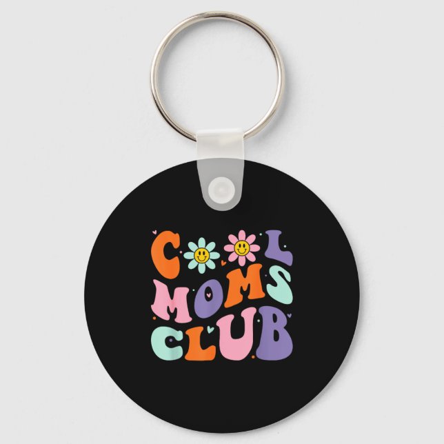 Llavero Cool Moms Club Retro Groovy Mom Mommy Mama Mothers (Anverso)