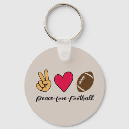 Llavero Cool peace love football sports 