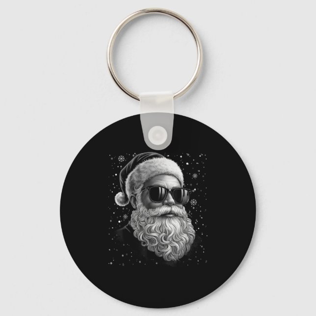 Llavero Cool Santa Face Beard &amp; Gles Christmas Funny M (Anverso)