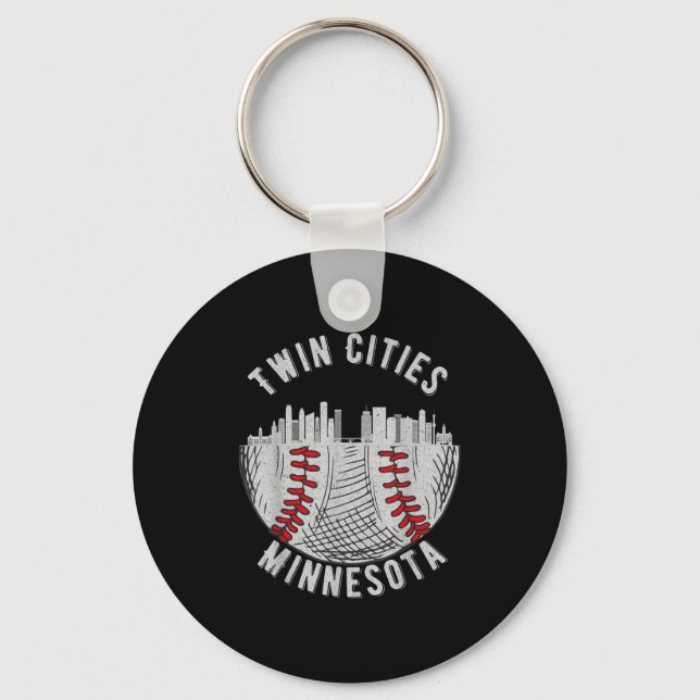 Llavero Cool Twin Cities Minnesota Mn Baseball Skyline St  (Anverso)