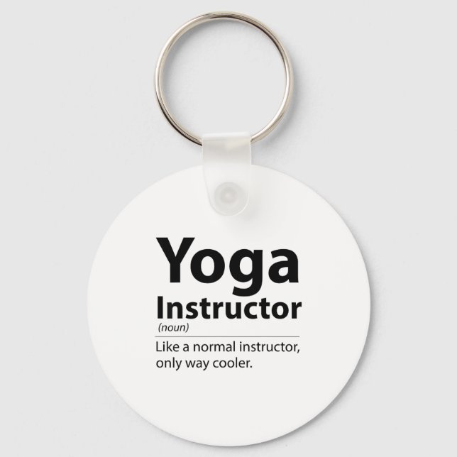 Llavero Cool Yoga Instructor Definition Funny Yoga Lover  (Anverso)
