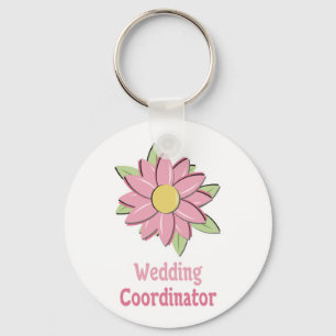 Llavero Coordinador rosado de la boda de la flor