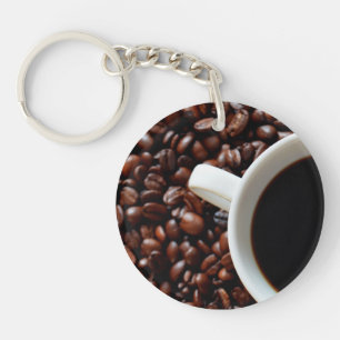 Llavero Copa de café con café, judías de café