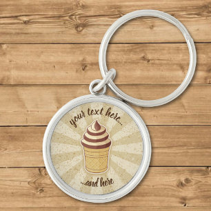 Llavero Copa de Crema de Hielo de dos Sabores