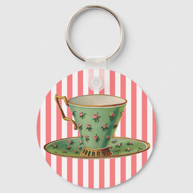 Llavero Copa de Té Victoriana Vintage (Anverso)