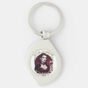 Llavero Cópeme Soy Vaso de Vidrio de Vampiro Gótico Fabulo