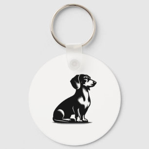 Llavero Copia de dibujo de Dachshund vintage de perro de c