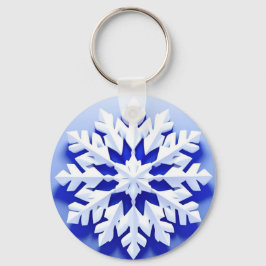 Llavero Copo de Nieve Azul Detallado