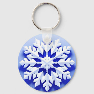 Llavero Copo de Nieve Azul Detallado