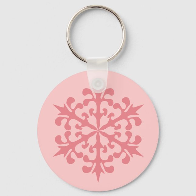 Llavero Copo de Nieve Rosa (Anverso)