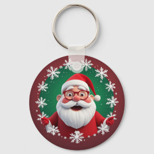 Llavero Copos de Nieve de Santa Claus Regalo de Vacaciones