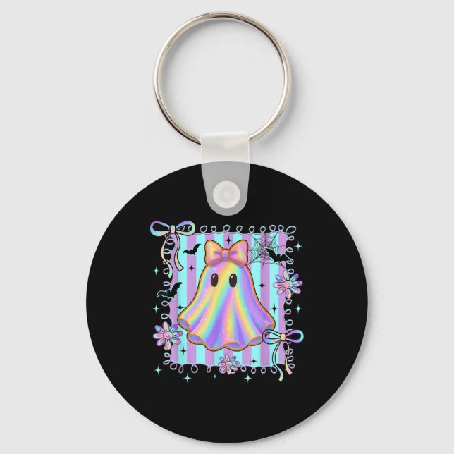 Llavero Coqueta colorida perrito Bow Ghost Boo Chica Spook (Anverso)