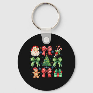 Llavero Coqueta de árbol de Navidad Bow Santa Claus Candy