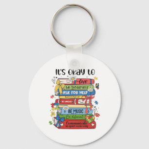 Llavero Coqueta de autismo de libros1
