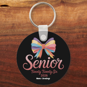 Llavero Coqueta de graduación secundaria de arco iris bajo