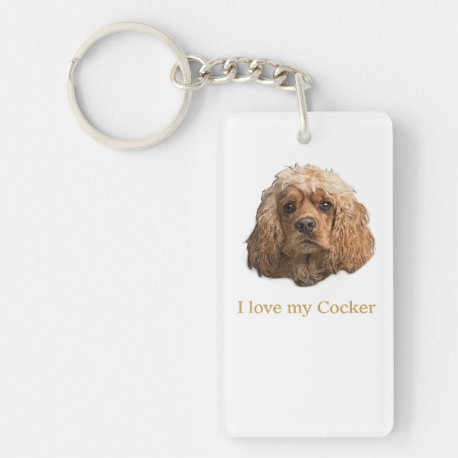 Llavero coqueteo spaniels (Frente)