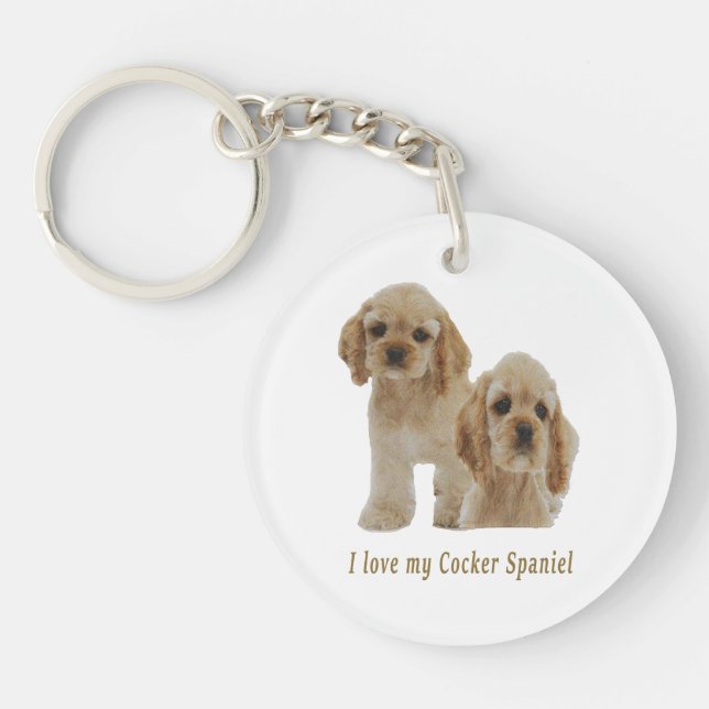 Llavero coqueteo spaniels (Frente)