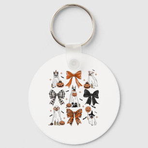 Llavero Coquette Bow Cute Fantasma Perros Halloween Calaba