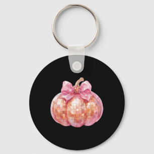 Llavero Coquette Bow Disco Calabaza Caída Otoño Funny Hall
