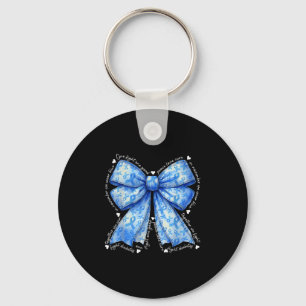 Llavero Coquette Bow En Noviembre Usamos Azul Para La Diab