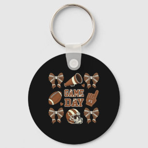 Llavero Coquette Bow Football Mom