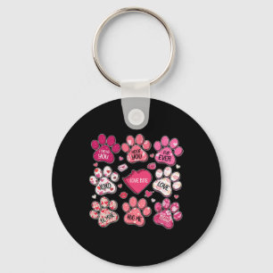 Llavero Coquette Bow Perro Paw Imprimir Corazón Valentine