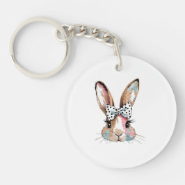 Llavero Coquette Bunny Bow Easter Keychain