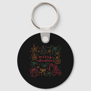 Llavero Coquette Girly Navidades Holly Xmas Jolly Merry Ch