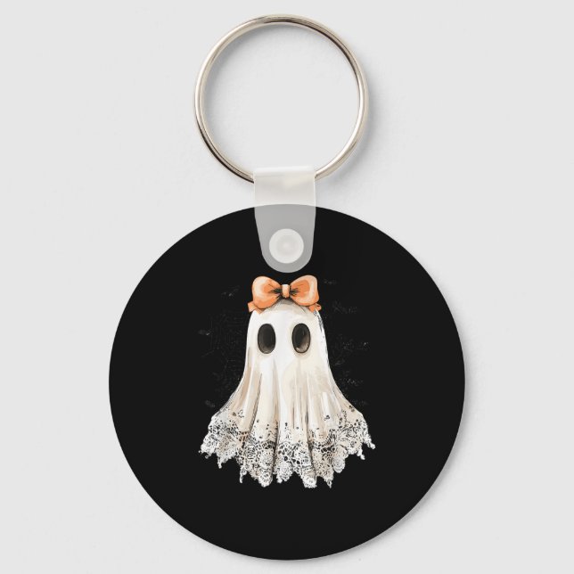 Llavero Coquette Lace Ghost Boo In Boojee Halloween Soky S (Anverso)