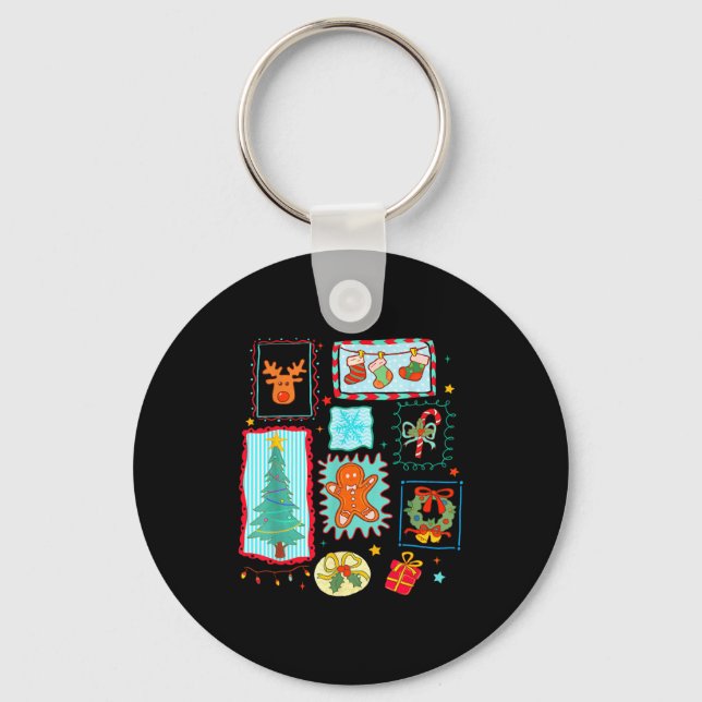 Llavero Coquette Tis The Season Christmas Santa Nk Preppy  (Anverso)