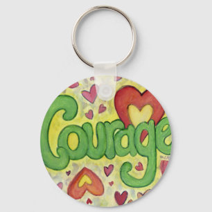 Llavero Coraje Corazón Palabra Arte Cadenas Motivacionales