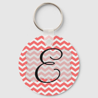 Llavero Coral Chevron Inicial Keyring