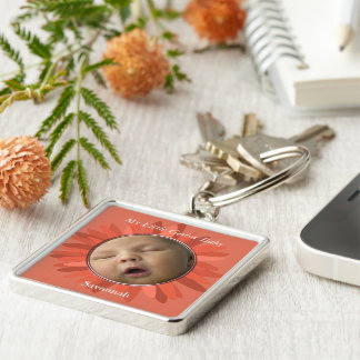Llavero Coral Gerber Daisy Baby Photo Key Chain