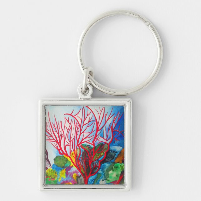 Llavero Coral Reef Great Barrier Reef ocean art (Frente)