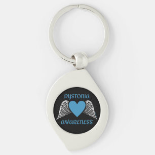 Llavero Corazón/Alas...Cadena Keychain Distonia
