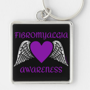 Llavero Corazón/Alas...Fibro Keychain