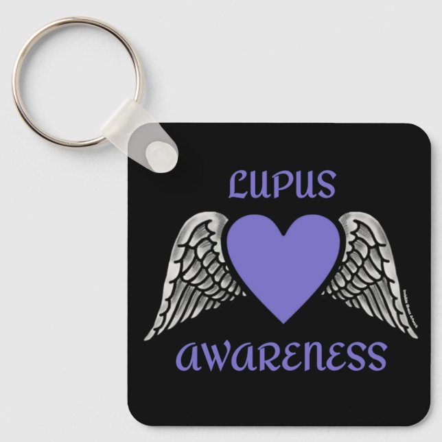 Llavero Corazón/Alas...Lupus Keychain (Anverso)