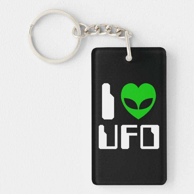 Llavero Corazón Alien UFO (Frente)