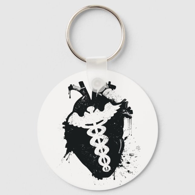Llavero corazón anatómico caduceus (Anverso)