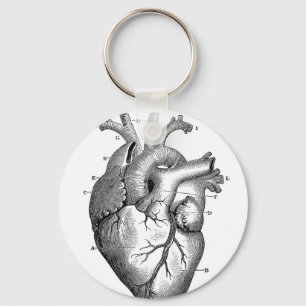 Llavero Corazón anatómico negro