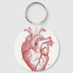 Llavero Corazón anatómico rojo