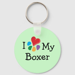 Llavero Corazón animal de Lover_I mi boxeador