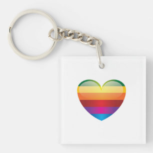 Llavero Corazón arcoiris