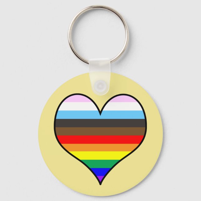 Llavero Corazón arcoiris (Anverso)
