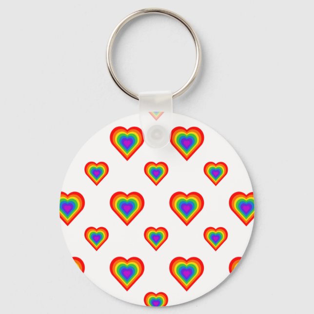 Llavero Corazón arcoiris (Anverso)