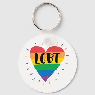 Llavero Corazón arcoiris LGBT