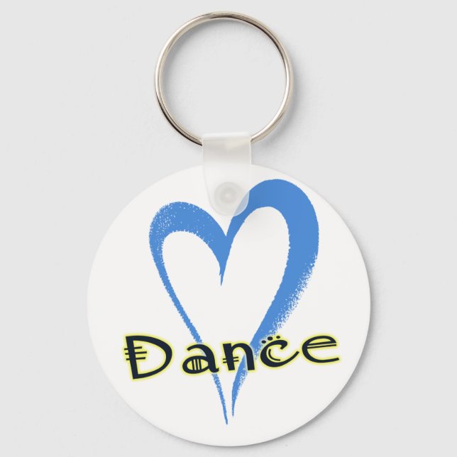 Llavero Corazón azul de baile (Anverso)